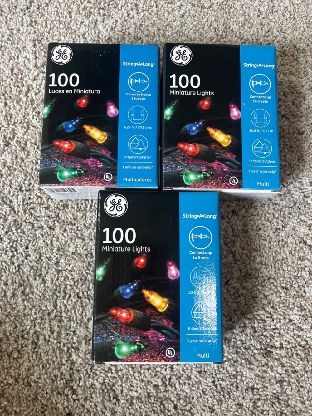 GE Multicolor 100-Count Miniature String Lights (non-LED)